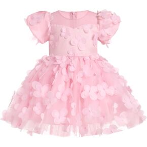 IDOPIP Flower Girls Butterfly Tutu Dress for Kids Baby Communion Wedding Party Dresses Toddler Pageant Birthday Tulle Gowns in Kuwait