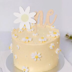 ديزي واحد كعكة توبر الخشب - زينة حفلة ديزي لعيد الميلاد الأول / الأول، رائع كعكة واحدة توبر، بوهو ديزي توبر، ديزي الخشب توبر، ريترو ديزي خلفية حفلة رائعة لطفلة