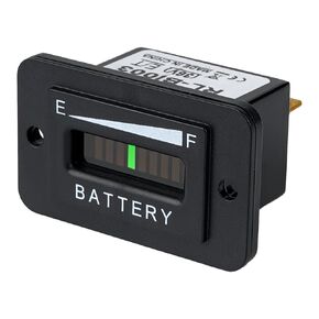 Battery Indicator Large LED Display Lead Acid Voltmeter Gauge Suit for DC Powered Equipment Such as Fork Lifts Golf Cart Floor Care Equipment (ET-36V)