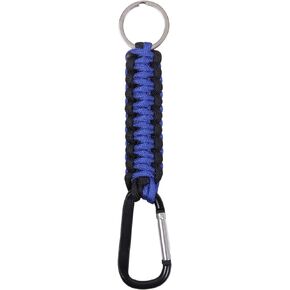 Rothco 17597 Thin Blue Line Paracord Keychain With Carabiner