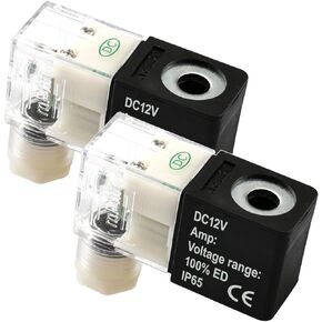Baomain Coil Voltage DC 12V For Pneumatic Solenoid Valve 4V210-08&4V230C-08 DC 12V Pack of 2