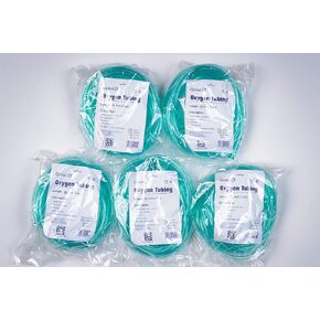 Global Crush Resistant Oxygen Tubing - 25'(25 ft) Tubing, Green - 5 Pack