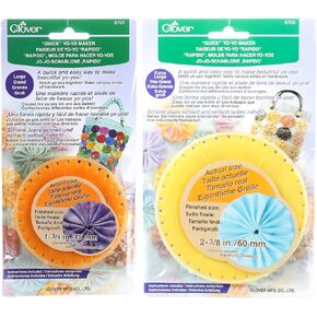 Bundle of Two (2) Quick Yo-Yo Makers: Large (makes 1.75" yo-yos), and Extra Large (makes 2-3/8" yo-yos)