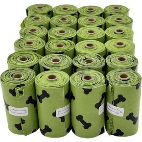 Dog Poop Bags Standard, 360 Count, Green, 13 Inch x 9 Inch, 100% Leak-Proof, Lavender Scented