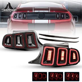 WOLFSTORM LED Tail Light for 2010-2014 Ford Mustang with Sequential Turn Signal Function Design,Daytime Running Light,2010-2014 Ford Mustang LED Tail Lamp Replacement Assembly,1 Pair