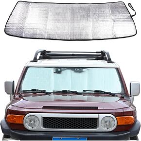 Windshield Sunshade Compatible with Toyot @FJ Cruiser (XJ10) 2007-2021 Automotive Windshield Sunshade Foldable Reflector, UV Sunshade Protector