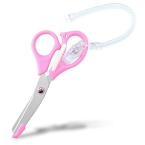 Seki Japan Medical Utility Scissor, Bandage Trauma Shears, Fluorine Coating Stainless Steel Blade 2 inch (53 mm), Pink Plastic Handle, for The Paramedic, EMT, Nurse