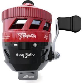 12 pounds Smooth Drag Spincast Reel High Speed 3.4:1 Gear Ratio Trouble Free Push Button Bait Casting Right Hand Retrieve,Durable Metal Gears Pre-Spooled with Monofilament Line