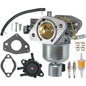 16 853 21-S Carburetor Fit for Kohler 1685321-S 32 853 47-S 32 853 61-S Fit for Kohler KT725 KT730 KT735 KT740 KT745 7000 Series 22HP 23HP 24HP 25HP 26HP Engines with Fuel Pump & Air Filter Spark Plug