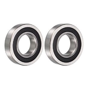 R18-2RS Deep Groove Ball Bearings, ID 1-1/8" x OD 2-1/8" x Width 1/2" Double Rubber Sealed Ball Bearing Pre-Lubricated Chrome Steel Z2 Lever 2pcs