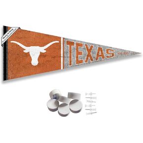 Texas Longhorns Retro Throwback Vintage Pennant Flag and Wall Tack Mount Pads