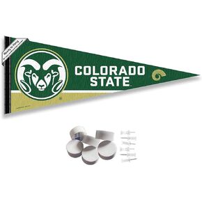 College Flags & Banners Co. Colorado State Rams Pennant Flag and Wall Tack Mount Pads