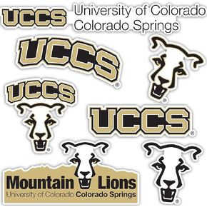 Desert Cactus University of Colorado Colorado Springs UCCS Mountain Lions Stickers Vinyl Decals Laptop Water Bottle Car Scrapbook T2 (Type 2)