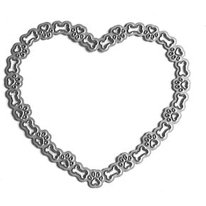 Heart Dog Paw Bone Metal Die Cuts,Cutting Dies for Card Making Clearance,Embossing Dies for Scrapbooking, DIY Album Paper Cards Art Craft Decoration