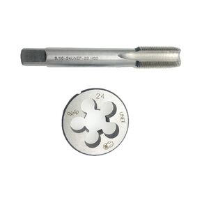 9/16"-24 Tap & Die Set Right Hand 9/16-24 UNEF Thread Tap and Die 9/16 x 24 Machine Thread Tap Die HSS 9/16-24 Straight Flute Tap