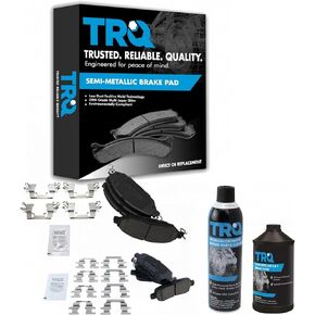 TRQ Front & Rear Ceramic Disc Brake Pads with Fluid for Nissan Infiniti New