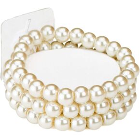 Fitz Design Flower Girl Ivory Bead Corsage Bracelet - Small Wrists - .75" Wide