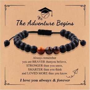 سوار التخرج 2024 سوار الحجر الطبيعي هدايا التخرج لها / له فئة 2024 أساور التخرج كلية المدرسة الثانوية هدايا التخرج لصديق ابن ابنة فتاة in Kuwait