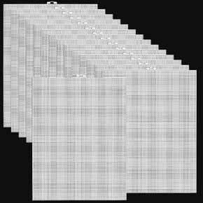 15 PCS Plastic Canvas Sheets 6 Count 9.8X 13.3Inch Plastic Mesh Sheet Large Plastic Canvas for Embroidery Crafting, Acrylic Yarn Crafting, Knit and Crochet Projects