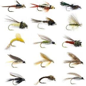 Fly Fishing Flies 30pc Assortment |15 Patterns Flies for Fly Fishing | Trout Flies Assortment | Fly Fishing Lures in Fly Box | Trout Flies for Fly Fishing