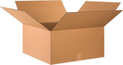 BOX USA 26 × 26 × 14 صناديق مموجة، كبيرة، 26 طول × 26 عرض × 14 ارتفاع، عبوة من 10 قطع | الشحن، التعبئة والتغليف، النقل، صندوق تخزين للمنزل أو العمل، صناديق بالجملة قوية in Saudi Arabia