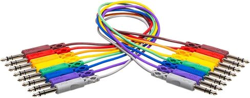 Hosa CSS-845 18-inch 1/4" TRS Balanced Patch Cables 8-Pack in Saudi Arabia