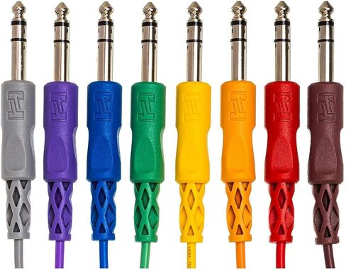Hosa CSS-845 18-inch 1/4" TRS Balanced Patch Cables 8-Pack in Saudi Arabia