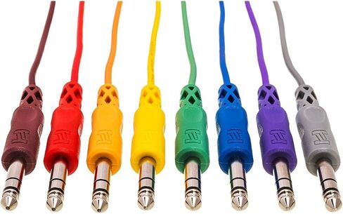 Hosa CSS-845 18-inch 1/4" TRS Balanced Patch Cables 8-Pack in Saudi Arabia