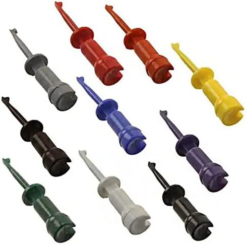 موصل اختبار الخطاف الصغير XM الأصلي من E-Z-HOOK - مجموعة من 10: ألوان متنوعة in Kuwait
