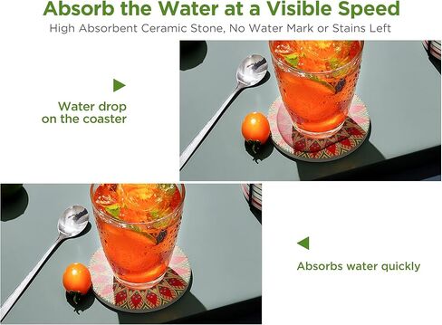 قواعد أكواب إنوجير للمشروبات من السيراميك الماص للقهوة، طاولة خشبية من الفلين مقاومة للحرارة وقابلة لإعادة الاستخدام، هدية لبار المطبخ في عيد الميلاد in Kuwait