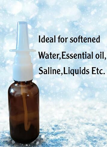 Amber Glass Empty Nasal Spray Bottle (2 - Pack) | Nose Spray Bottle | Refillable | Reusable | Travel Sized | Atomizer | Nasal Spray Rhinitis | 1 oz Nasal Sprayer (30ml) | for Saline Application in Saudi Arabia