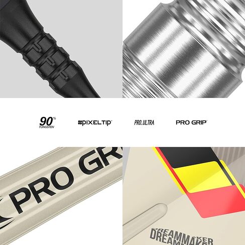 TARGET Darts Dimitri Van den Bergh Dream Maker G2 19G 90% Tungsten Soft Tip Darts Set | Pixel Tips, Professional Dart Sets in Saudi Arabia