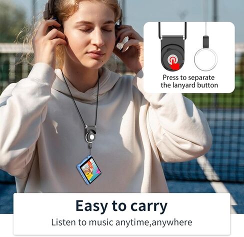 مشغل MP3 سعة 64 جيجابايت مع بلوتوث 5.3، شاشة لمس كاملة عالية الدقة، مشغل موسيقى رقمي محمول عالي الدقة بدون فقدان الصوت مع مكبر صوت، كتاب إلكتروني لتسجيل راديو FM، سجل، بحد أقصى 128 جيجابايت قابل للتوسيع in Saudi Arabia