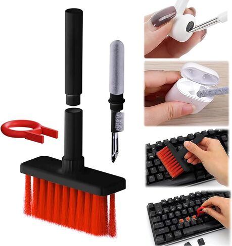5 in 1 Keyboard Cleaning Brush Kit, Multifunctional Earbuds Cleaner with Keycap Puller, Cleaning Tools for Mechanical Keyboard, PC Laptop and Earphone in Saudi Arabia