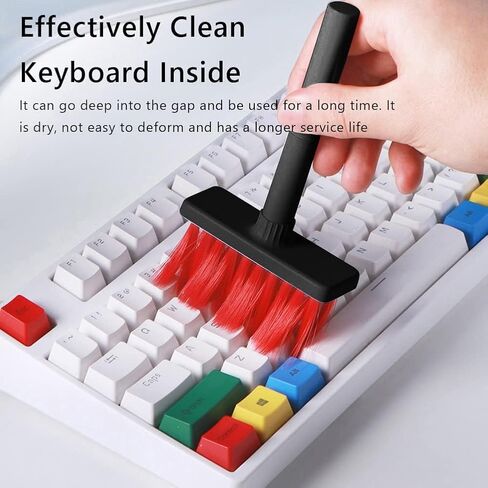 5 in 1 Keyboard Cleaning Brush Kit, Multifunctional Earbuds Cleaner with Keycap Puller, Cleaning Tools for Mechanical Keyboard, PC Laptop and Earphone in Saudi Arabia