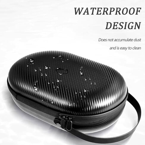 حقيبة حمل صلبة من ألياف الكربون EVA لهاتف Apple Vision Pro مع مساحة تخزين مخصصة، حقيبة سفر سوداء محمولة مقاومة للماء وخفيفة الوزن مع جيب شبكي للملحقات in Kuwait
