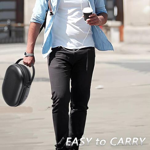 حقيبة حمل صلبة من ألياف الكربون EVA لهاتف Apple Vision Pro مع مساحة تخزين مخصصة، حقيبة سفر سوداء محمولة مقاومة للماء وخفيفة الوزن مع جيب شبكي للملحقات in Kuwait