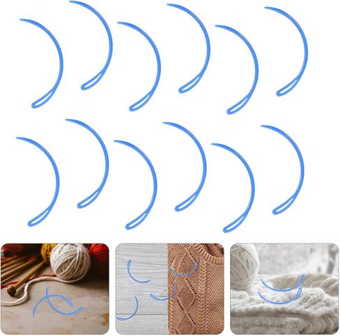 SEWACC 50pcs Yarn Darning Needles Random Color Curved Sewing Needle Weaving Crochet Needle Tapestry Needle Wool Needles Sweater Needles Darning Needle for Wig Making Carpet in Saudi Arabia