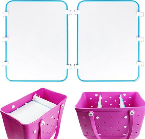 2 pcs Beach Bag Divider Tray for Bogg Bag, Organizer Tray Compatible with XL bogg bag Accessories, Help with Organizing your Bogg Bag and Divide Space (white) in Saudi Arabia