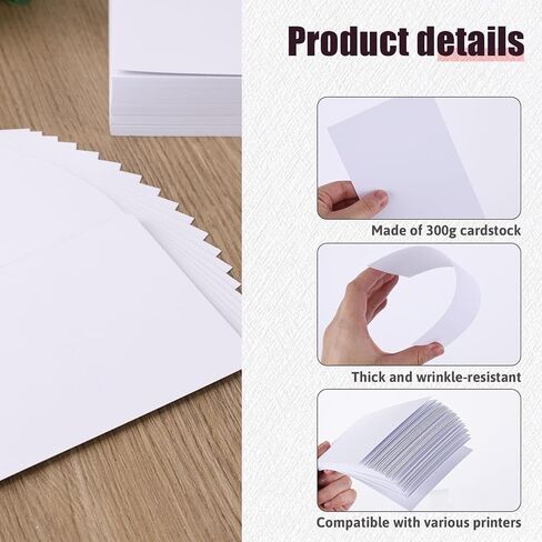 Shindel Heavyweight Construction Paper, White, 4" x 6", 100 Sheets, 300GSM, Classroom Supplies in Saudi Arabia