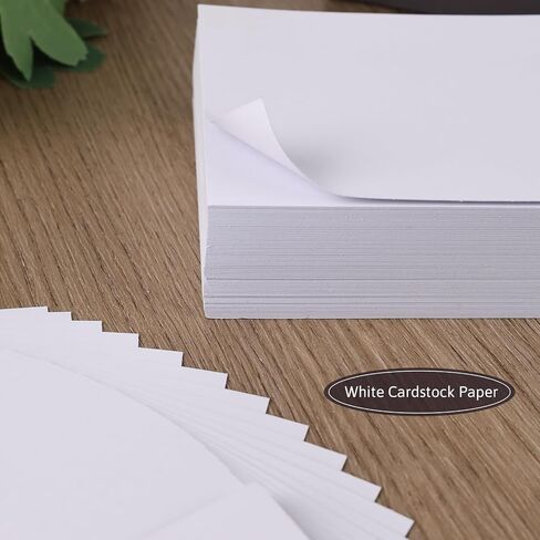 Shindel Heavyweight Construction Paper, White, 4" x 6", 100 Sheets, 300GSM, Classroom Supplies in Saudi Arabia