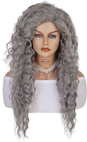 GNIMEGIL Synthetic Womens Wig Brown to Blonde Long Curly Hair Wig Natural Female Wavy Fluffy Thich Regular Wig 80s Ombre Wig for Girls 28 inches (Brown Ombre Blonde) in Saudi Arabia