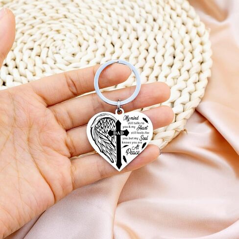 Memorial Gifts For Loss Of Mom Dad Bereavement Sympathy Gifts For Loss Of Mother Father Memorial Keychain Gift in Saudi Arabia