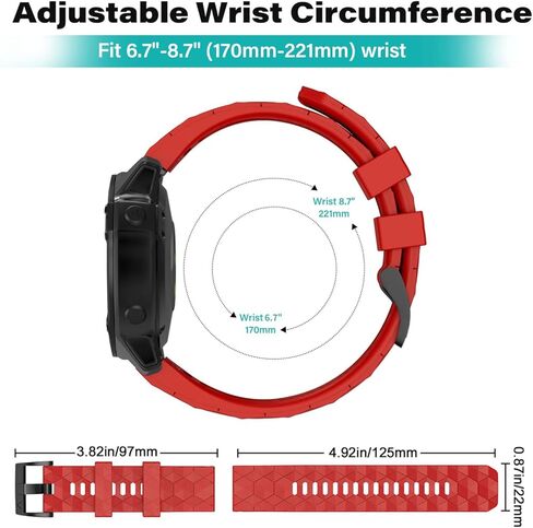 سوار ساعة OVERSTEP لـ Garmin Fenix ​​7/Fenix ​​6/Fenix ​​5، 22 مم، أحزمة بديلة من السيليكون سريعة التركيب لـ Forerunner 945/935، Approach S60/S62، D2 Delta، أبيض in Saudi Arabia