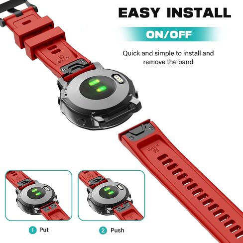 سوار ساعة OVERSTEP لـ Garmin Fenix ​​7/Fenix ​​6/Fenix ​​5، 22 مم، أحزمة بديلة من السيليكون سريعة التركيب لـ Forerunner 945/935، Approach S60/S62، D2 Delta، أبيض in Saudi Arabia