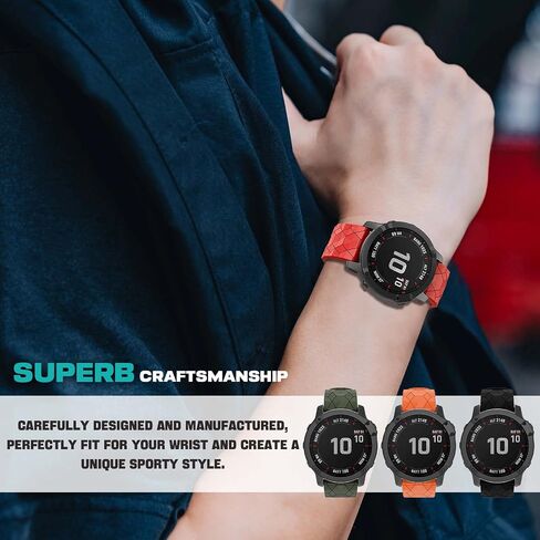 سوار ساعة OVERSTEP لـ Garmin Fenix ​​7/Fenix ​​6/Fenix ​​5، 22 مم، أحزمة بديلة من السيليكون سريعة التركيب لـ Forerunner 945/935، Approach S60/S62، D2 Delta، أبيض in Saudi Arabia