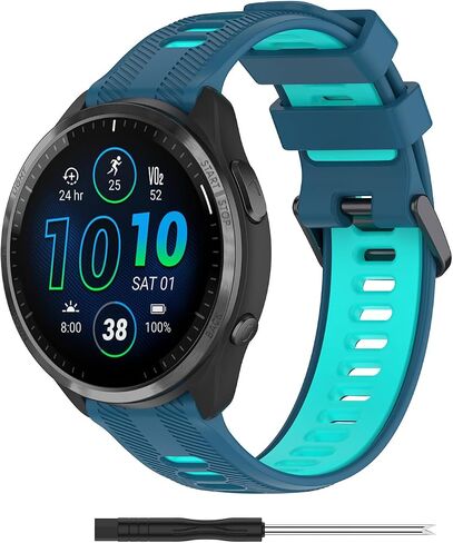 Compatible with Garmin forerunner 935 /forerunner 945 Band 22mm Replacement Silicone Watch Bands Wrist Strap Sport Wristbands Fenix 6 PRO GPS/Fenix 6 PRO GPS/Fenix 6 Sapphire GPS/Fenix 5/Fenix 5 plus/approach s60/approach s62 for Men Women in Saudi Arabia