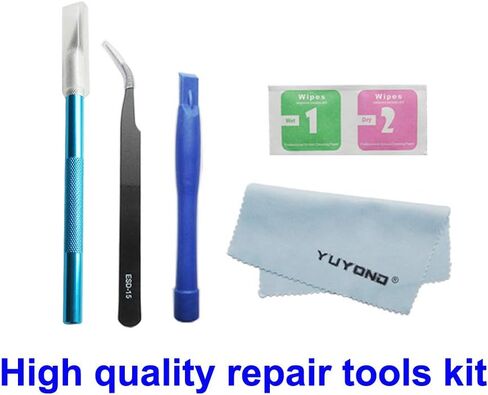 قطعتان من العدسات الزجاجية الخلفية الأصلية S20 Ultra من OEM لهاتف Samsung Galaxy S20 Ultra 6.9 بوصة 5G (جميع شركات النقل) مع لاصق مثبت مسبقًا مع مجموعة أدوات in Kuwait