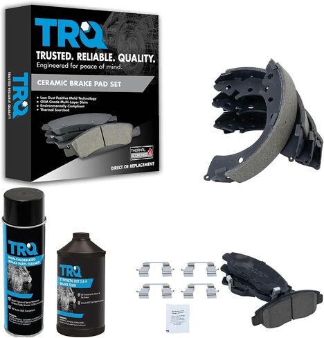 TRQ Front & Rear Ceramic Disc Brake Pads & Brake Shoe Kit for Honda Civic New in Saudi Arabia