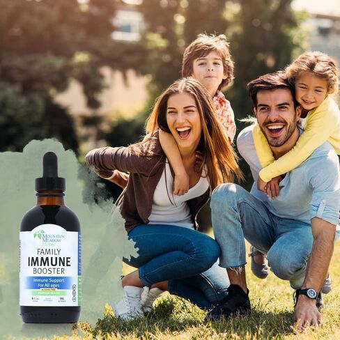 خلاصة تقوية المناعة العائلية من Mountain Meadow Herbs مع Sambucus Elderberry وEchinacea | الدعم المناعي الأمثل لجميع أفراد الأسرة | صبغة، 4 أوقية in Kuwait